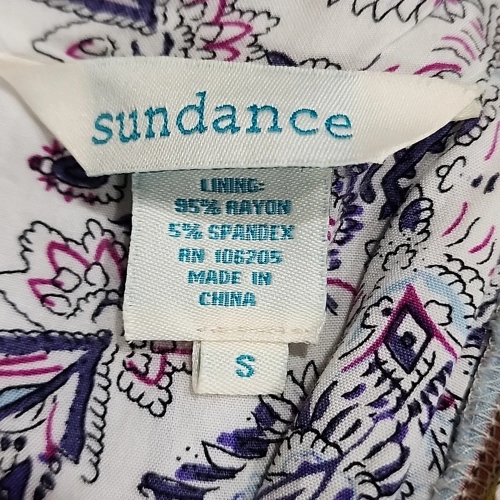 Sundance Terraza Dress Tunic Mixed Print Floral Geometric Boho size Small - Picture 7 of 11